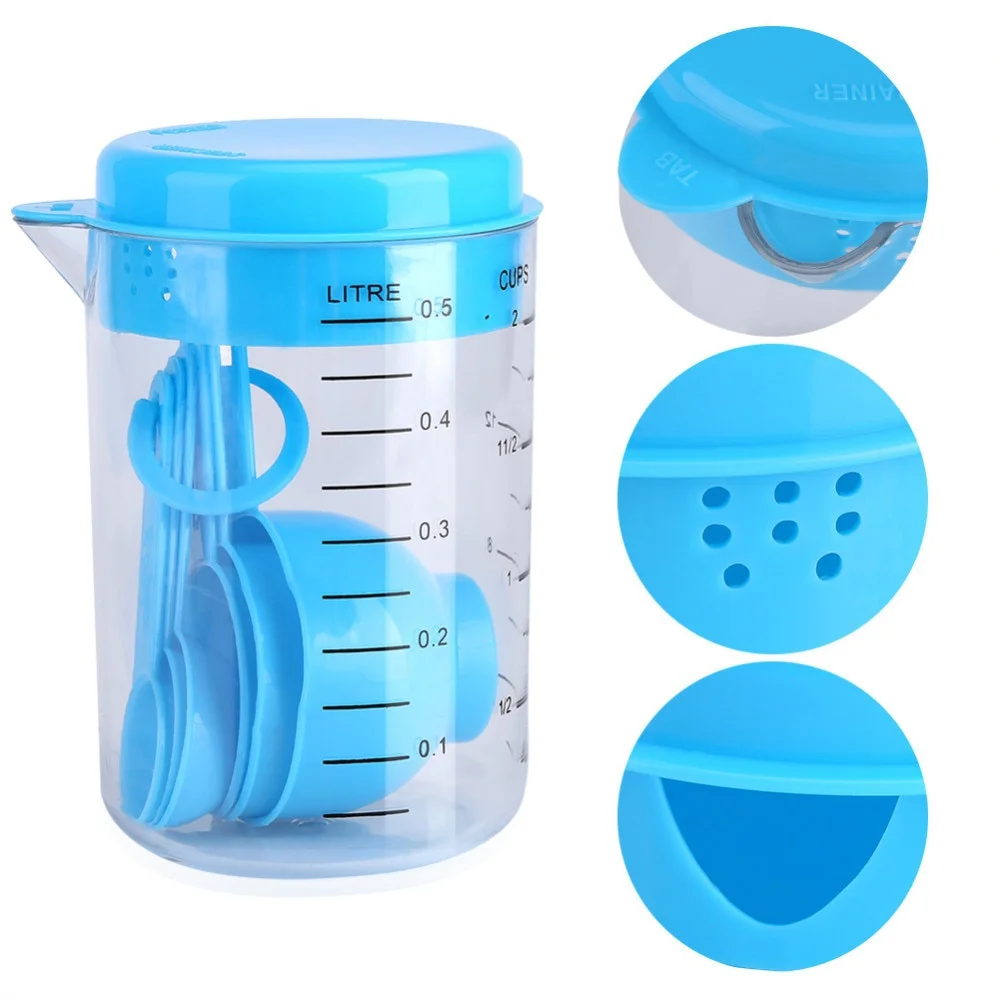 7 Cái/bộ Nhựa Cốc Đo Và Thìa C - đánh giá và giá Coffee Tea And Sugar Set