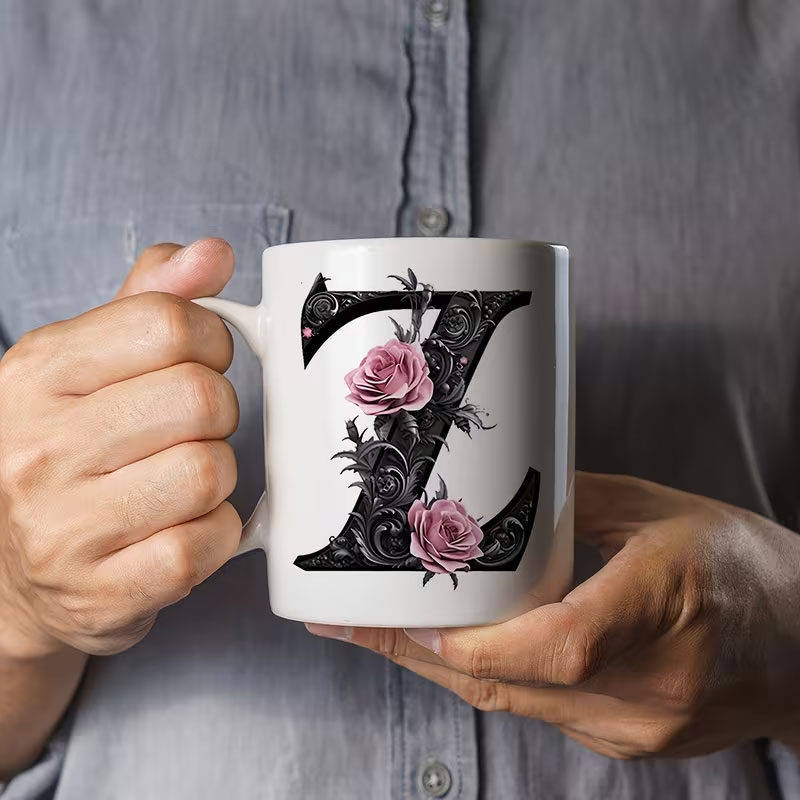1 Black Letter Flower A-F Prin - đánh giá và giá Coffee Tea Name