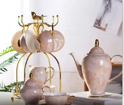 Marble Bone China Coffee Set M - đánh giá và giá Coffee Tea Sugar
