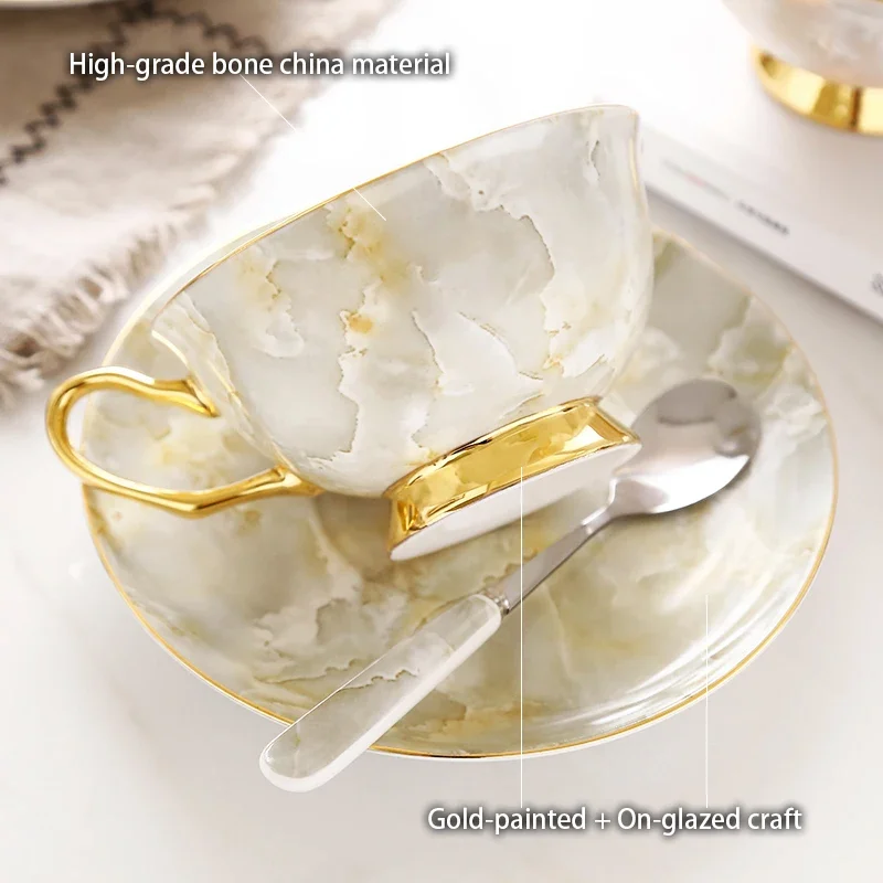 Marble Bone China Coffee Set M - đánh giá và giá Coffee Tea Sugar