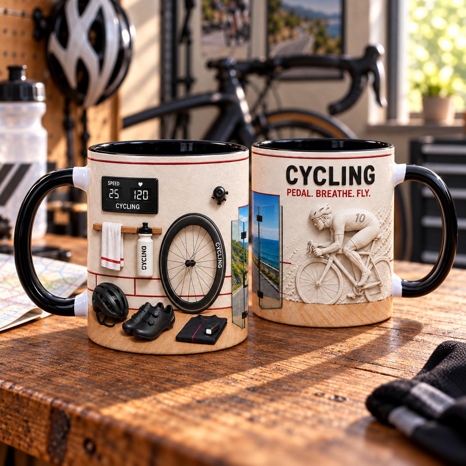 Custom Cycling Coffee Mug 11oz - đánh giá và giá Coffee Tea Name