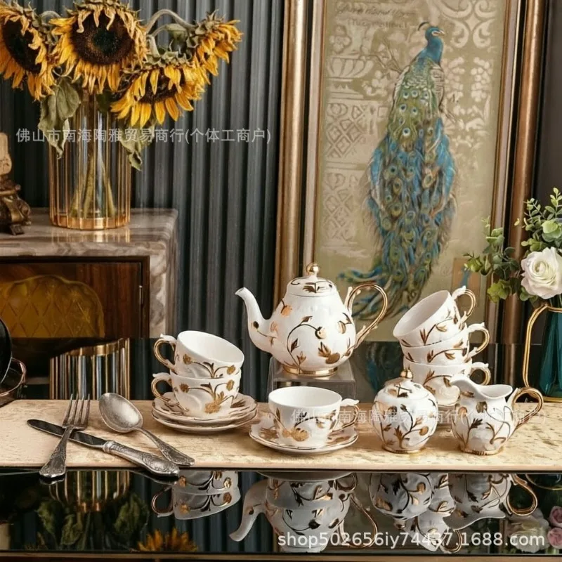 Villari Style Raised Relief Go - đánh giá và giá Coffee Tea And Sugar Set