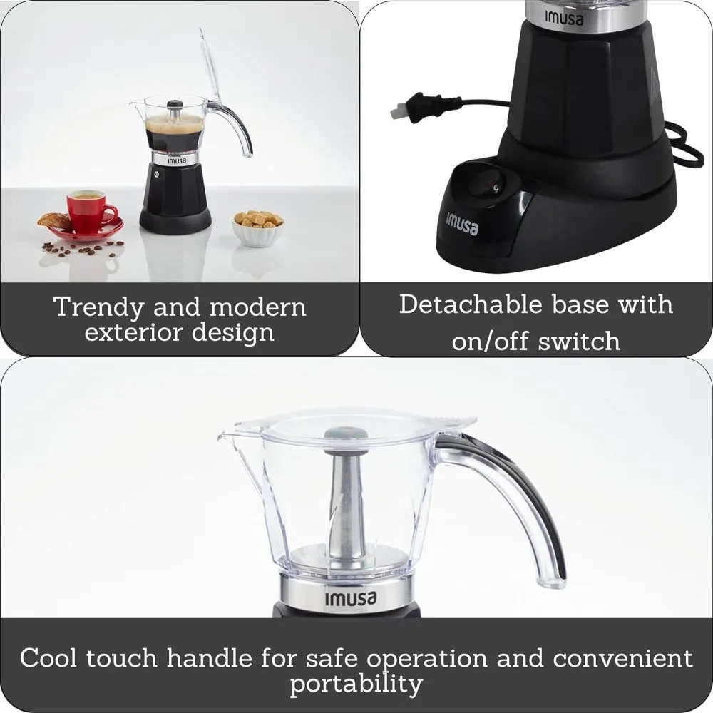 %a Imusa 3-6 Cup Electric Espr - đánh giá và giá Moka Pot Stove